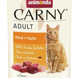 Neue Ware Sparpaket 24 x 85 g Animonda Carny Adult Rind + Huhn Katzen Nassfutter